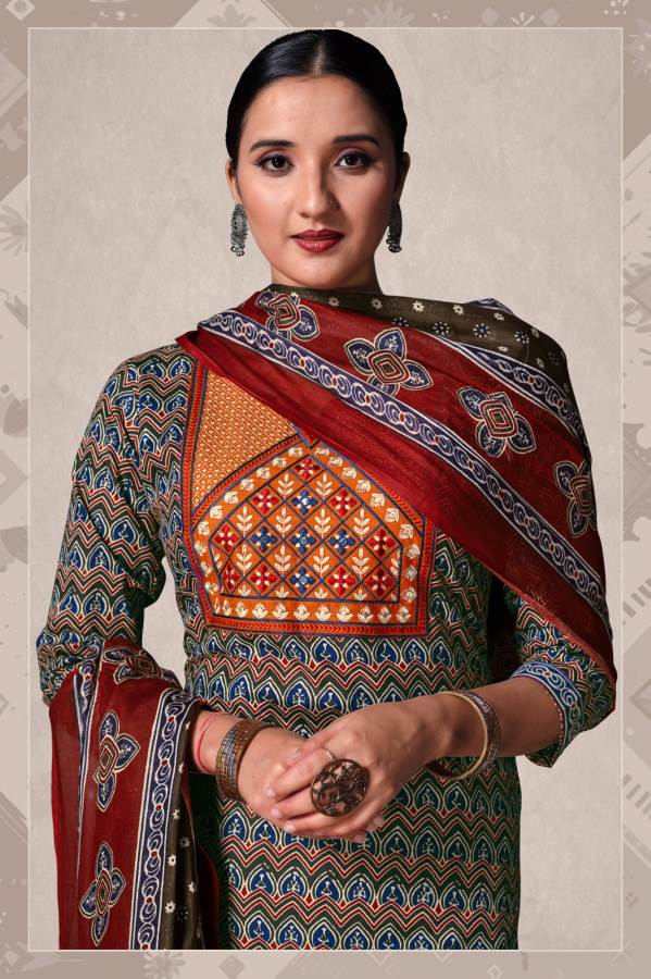 Top Secret With Work Vol 1 DL Cotton Ajrakh Printed Readymade Dress Wholesale Online